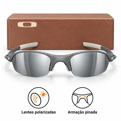 ÓCULOS ROMEO 2 - ARMAÇÃO CINZA E LENTES ESPELHADAS PRATEADAS