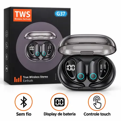 FONE DE OUVIDO TWS G37 — FONES SEM FIO COM DISPLAY